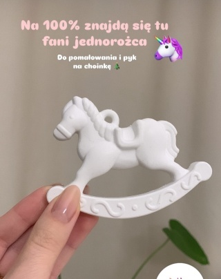Konik/jednorożec - zawieszka na choinkę