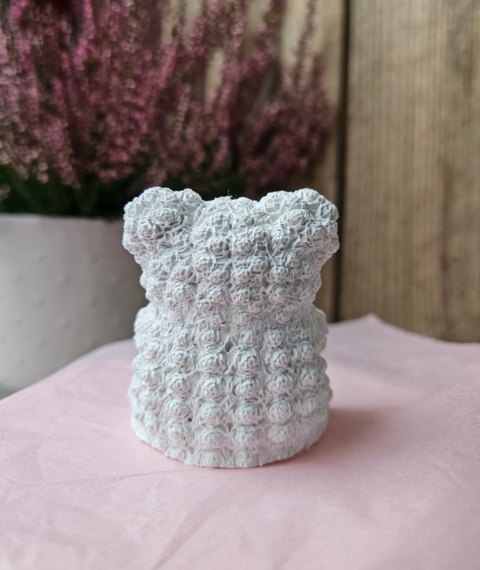 Miś z serduszkiem - gipsowa figurka do malowania i DIY